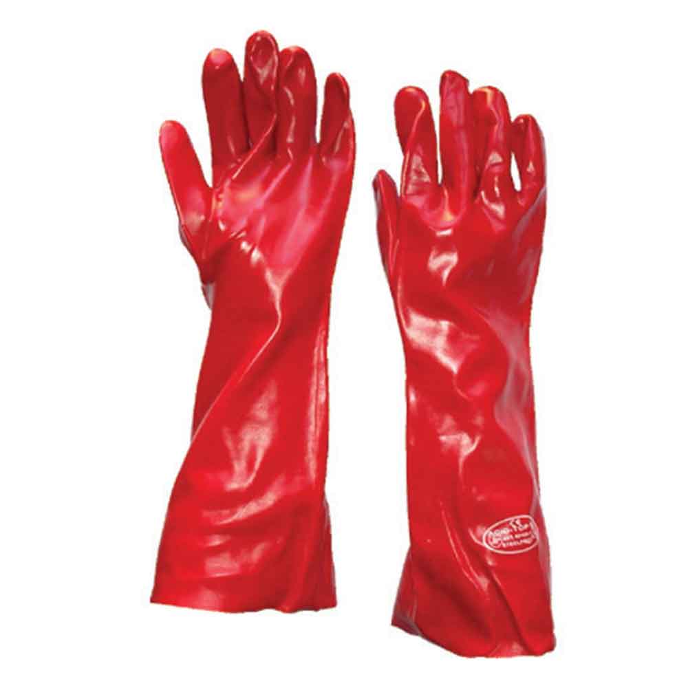 GUANTE PVC 18 -45 CM ROJO - steelprosafety