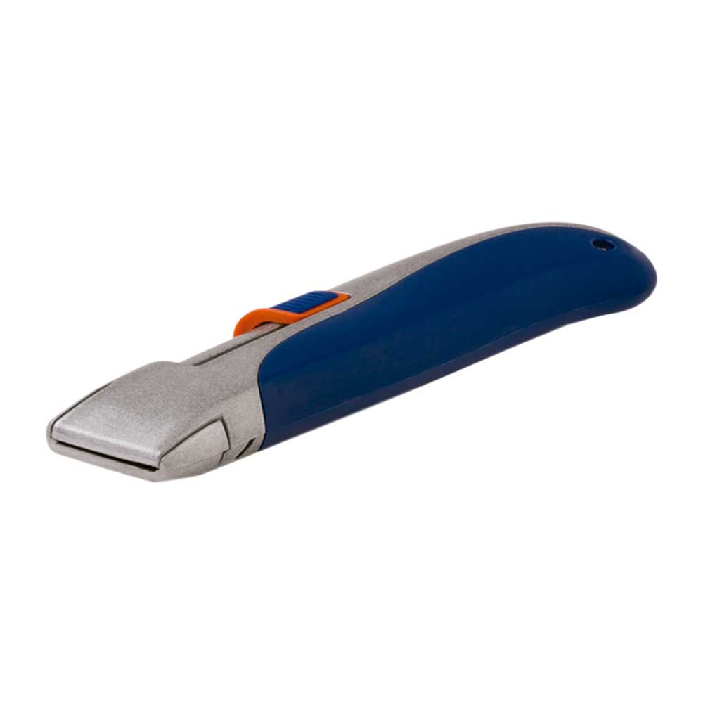 Cuchillo de seguridad retráctil - Azul - Hoja de acero inoxidable
